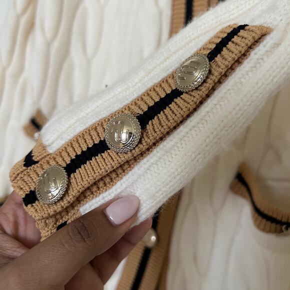 MAJE Moulin Cable-Knit Cardigan Small - Picture 6 of 9